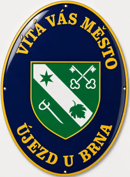 Smaltované řešení města v oválu O-město 10